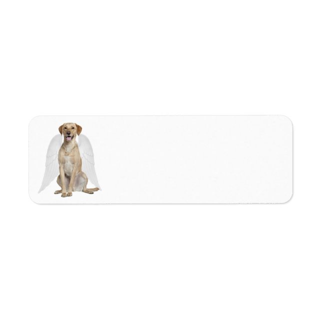 Yellow Lab Angel Return Address Label (Front)