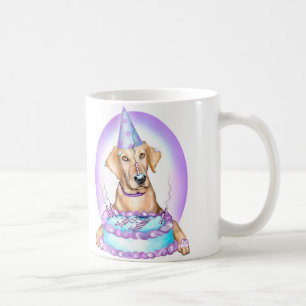 Yellow Lab Cake Face Birthday Coffee Mug