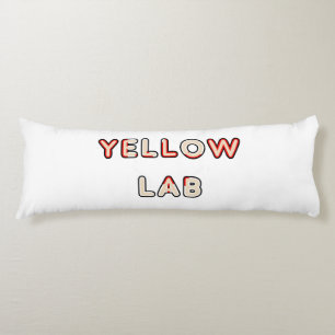 yellow lab Canadian-Flag in name Body Cushion
