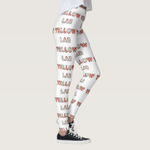 yellow lab Canadian-Flag in name Leggings