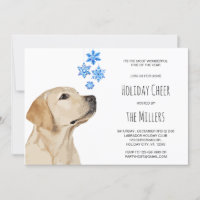 Yellow Lab Christmas Snowflakes Cute Labrador Dog