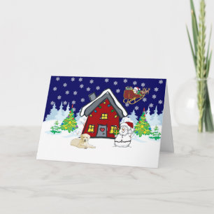 Yellow Lab Country Christmas Holiday Card