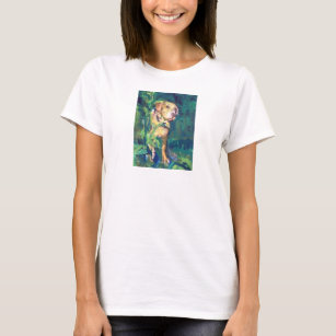Yellow Lab Creek Painting T-Shirt for Her