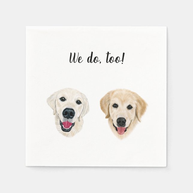 Yellow Lab Custom Cocktail Napkin (Front)