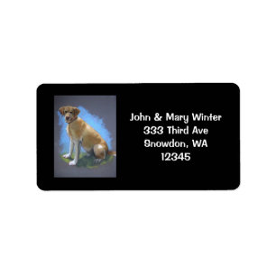 YELLOW LAB, DOG: ADDRESS LABELS: ORIGINAL ART LABEL