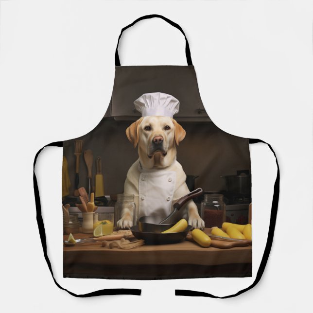 Yellow Lab Dog Chef Apron (Front)