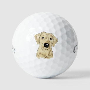 Yellow Lab Dog Golf Balls