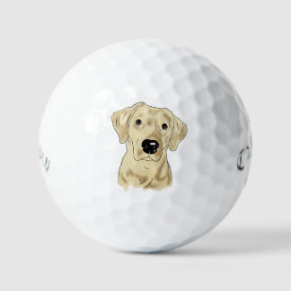 Yellow Lab Dog Golf Balls