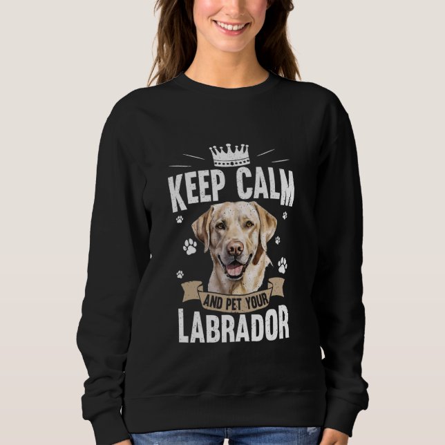 Yellow Lab Dog Labrador Retriever Sweatshirt (Front)