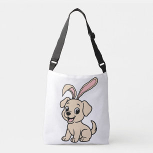 Yellow Lab Easter Rabbit Cartoon Crossbody Bag