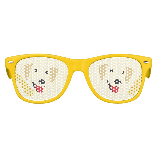 Yellow Lab Face Kids Sunglasses (Front)