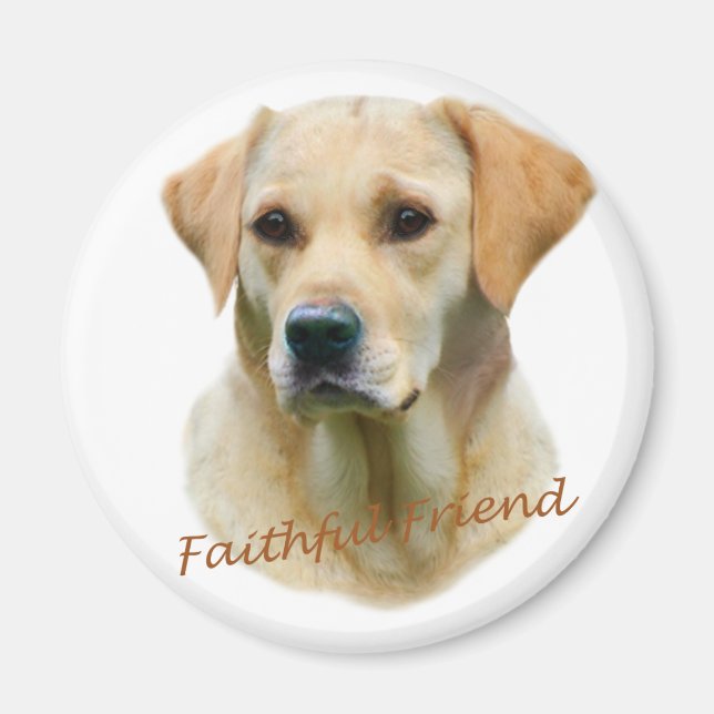 Yellow Lab Faithful Friend Magnet (Front)