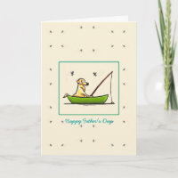 Yellow Lab Fishing Cards for Dads n Fathers