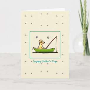 Yellow Lab Fishing Cards for Dads n Fathers