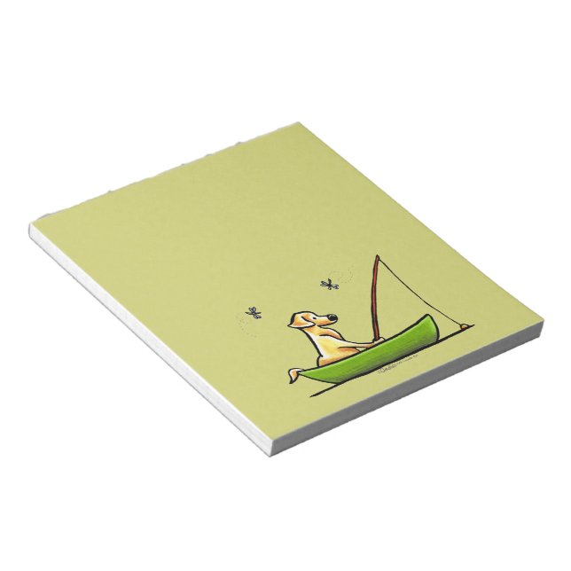 Yellow Lab Fishing Notepad (Angled)