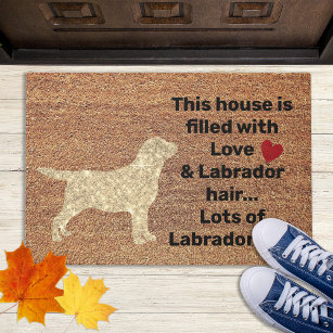 Yellow Lab Funny Dog Rustic Coir Entry Labrador Do Doormat