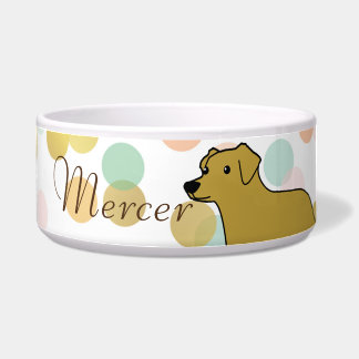 Yellow Lab Golden Retriever Pet Bowl