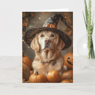 Yellow Lab Halloween Holiday Card