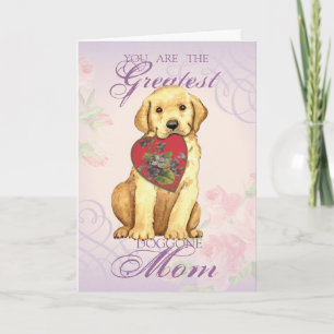 Yellow Lab Heart Mum Card