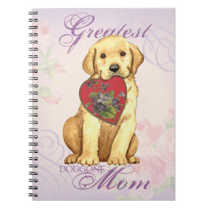 Yellow Lab Heart Mum Notebook