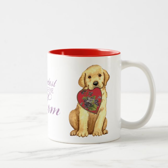 Yellow Lab Heart Mum Two-Tone Coffee Mug (Right)