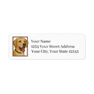 Yellow Lab Hound Return Address Labels