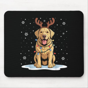 Yellow Lab Labrador Christmas Reindeer Dog Lover X Mouse Mat