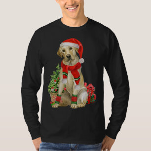 Yellow Lab Labrador Christmas Tree Dog Lover Xmas T-Shirt