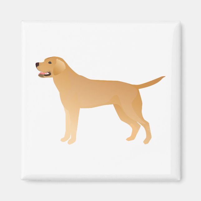 Yellow Lab - Labrador Retriever Breed Silhouette Magnet (Front)