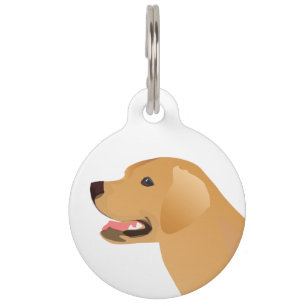 Yellow Lab - Labrador Retriever Breed Silhouette Pet Tag