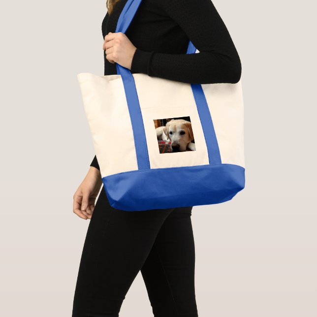 Yellow Lab Laying Tote Bag (Front (Product))