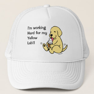 Yellow Lab Licking Ice Cream Trucker Hat