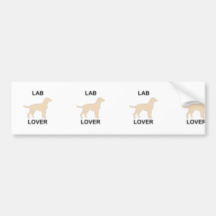 yellow lab lover bumper sticker