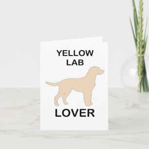 yellow lab lover card