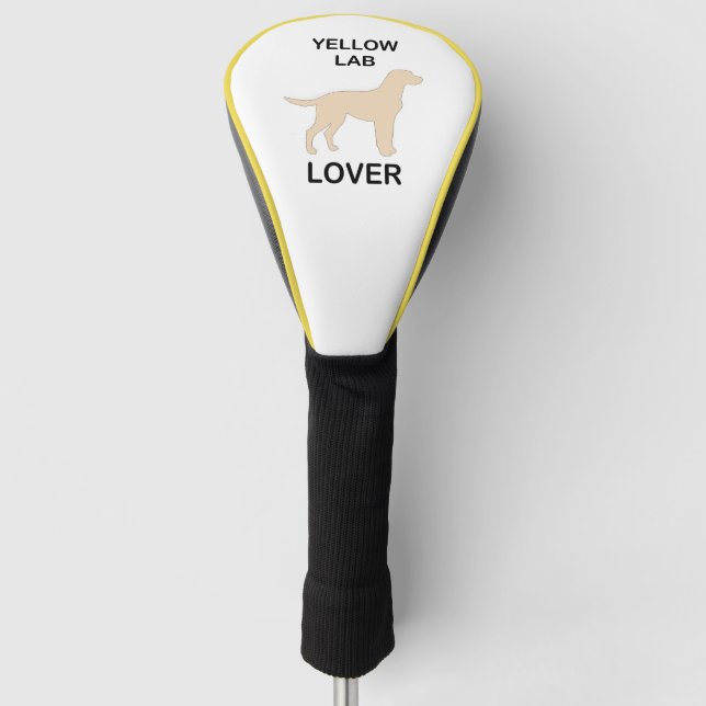 yellow lab lover golf head cover (Front)