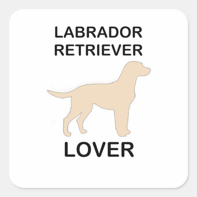 yellow lab lover square sticker (Front)