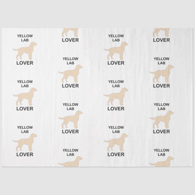 yellow lab lover tissue paper (Front)