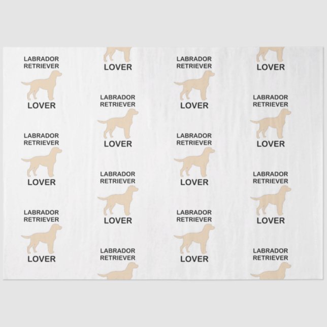 yellow lab lover tissue paper (Front)