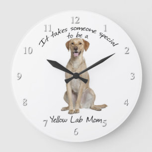 Yellow Lab Mum Clock