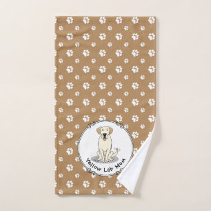 Yellow Lab Mum (Labrador Retriever Mum) Cute Dog Bath Towel Set