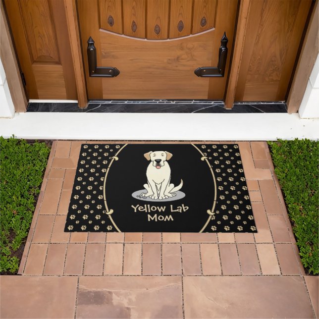 Yellow Lab Mum (Labrador Retriever Mum) Cute Dog Doormat (Outdoor)