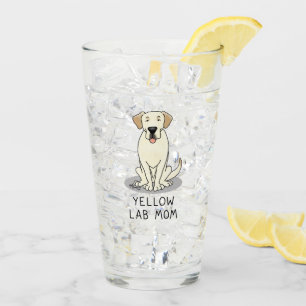 Yellow Lab Mum (Labrador Retriever Mum) Cute Dog Glass