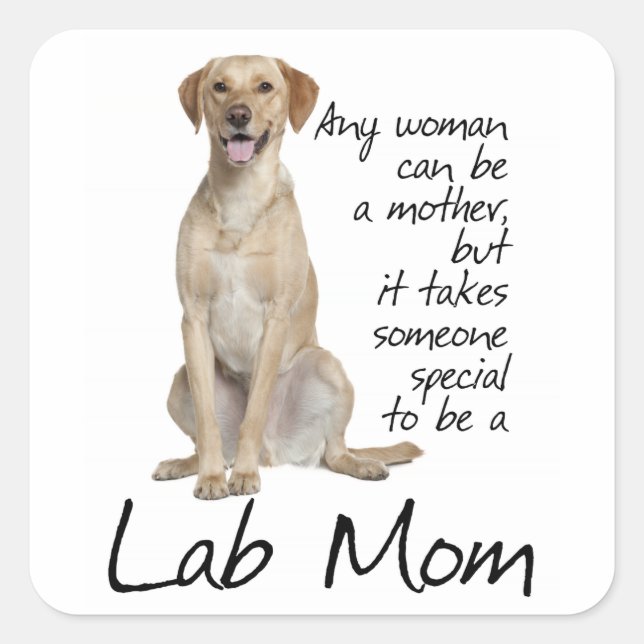 Yellow Lab Mum Stickers (Front)