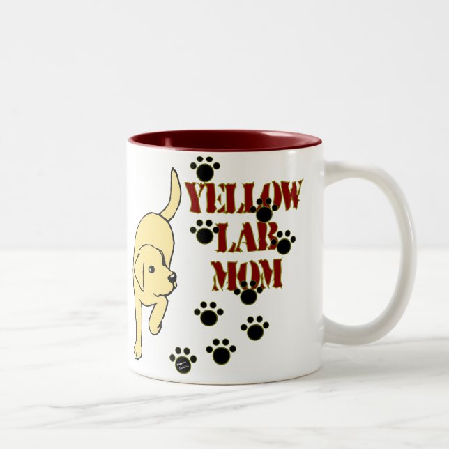 Yellow Lab Mum Two-Tone Coffee Mug (Right)