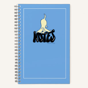 Yellow Lab Notes Blue Custom Notebook