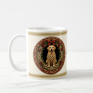 Yellow Lab Personalised Christmas Dog Coffee Mug
