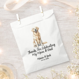 Yellow Lab Personalised Pet Wedding Cocktail Favour Bags