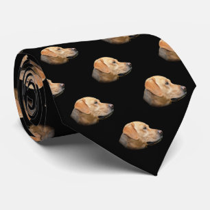 Yellow Lab Portrait Pattern Tie