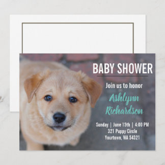 Yellow Lab Puppy Baby Shower Invitation