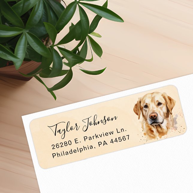 Yellow Lab Return Address Label (Creator Uploaded)